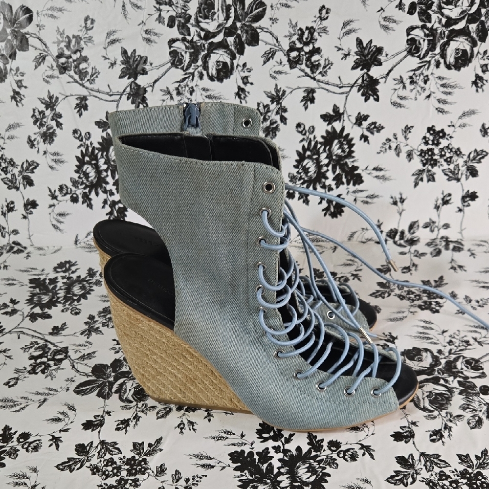 Rebecca Minkoff Light Blue Denim Wedges B192